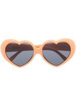 Moschino Eyewear lunettes de soleil à monture cœur - Orange