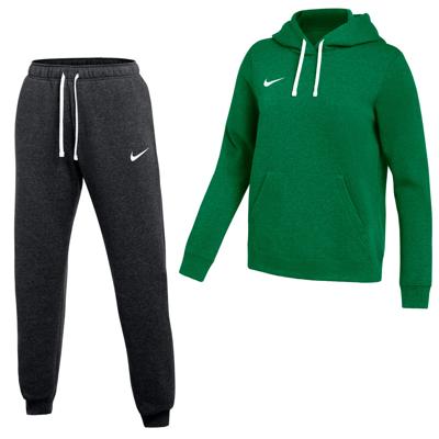 Nike Park 26 Fleece Pullover Hoodie Joggingpak Dames Donkergroen Zwart Nike Park 26 Fleece Pullover Hoodie Joggingpak Dames Donkergroen Zwart
