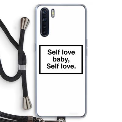 Self love: Oppo A91 Transparant Hoesje met koord