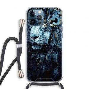 Darkness Lion: iPhone 12 Pro Transparant Hoesje met koord