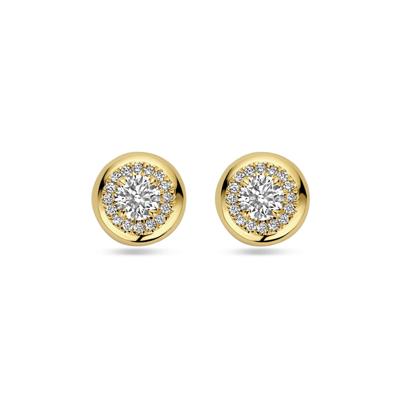Elegante 14k Geelgouden Oorknoppen met Lab Grown Diamanten - Diamantgewicht 0.75ct