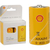 Shell Batterijen - type LR20 - 2x stuks - Alkaline - Longlife   -