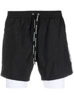 Balmain short superposé à bande logo - Noir - thumbnail