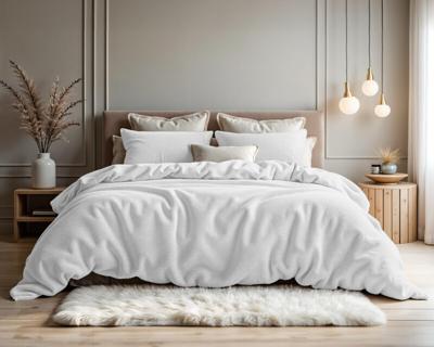 Sleeptime Teddy Katoen Wit 240 x 200/220 cm