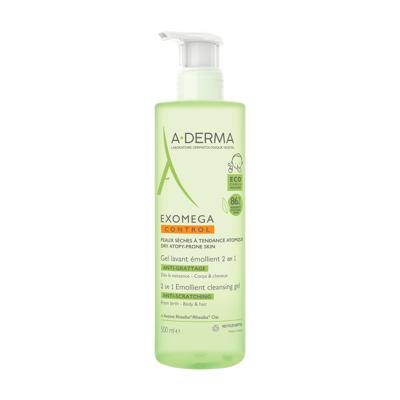 A-Derma Exomega Control Gel Lavant Emollient 2 En 1 500ml