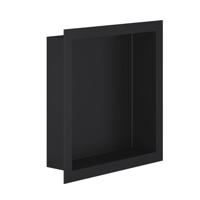 Wandnis Aloni Inbouw | 30x30x7 cm | 1 vak | Zwart mat