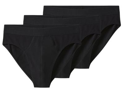 esmara Men Set van 3 heren onderbroeken (Zwart, L)