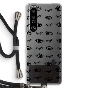 Eye pattern #2: Sony Xperia 1 III Transparant Hoesje met koord