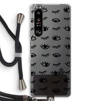 Eye pattern #2: Sony Xperia 1 III Transparant Hoesje met koord
