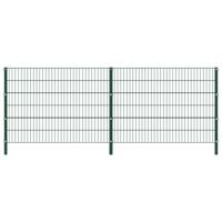 Schuttingpaneel met palen 3,4x1,2 m ijzer groen