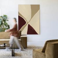 Urban Cotton Wandkleed 'Pandora' 110 x 145cm in Frame - black