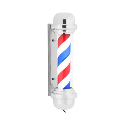 Kapperspaal - roterend en verlicht - 380 mm hoogte - 25 cm wandafstand - zilveren fitting