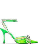 MACH & MACH escarpins Double Bow 100 mm à bout pointu - Vert
