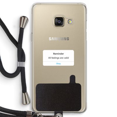 Reminder: Samsung Galaxy A3 (2016) Transparant Hoesje met koord