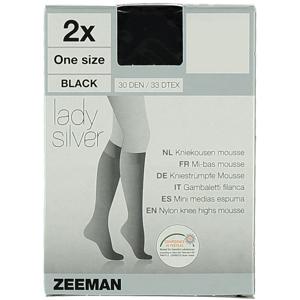 Lady Silver Kniekousen 30 den Stretch 2-Pack