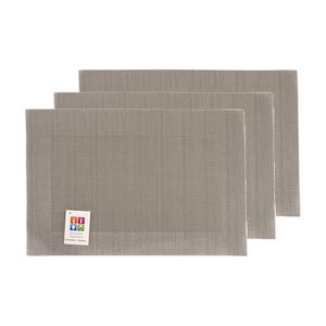 Placemats Hampton - 6x - taupe - PVC - 30 x 45 cm