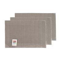 Placemats Hampton - 6x - taupe - PVC - 30 x 45 cm