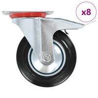8 st Zwenkwielen 160 mm