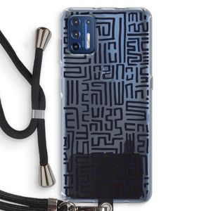 Moroccan Print: Motorola Moto G9 Plus Transparant Hoesje met koord