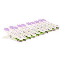 Wasknijpers -10x - paars - kunststof - 8 cm Wasknijpers -10x - paars - kunststof - 8 cm