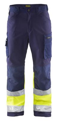 Blåkläder Softshell werkbroek High-Vis 15622517 | Marine/High Vis Geel | Maat 56 - 7330509586037