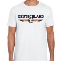 Duitsland / Deutschland landen / voetbal shirt met wapen in de kleuren van de Duitse vlag wit voor heren 2XL  -