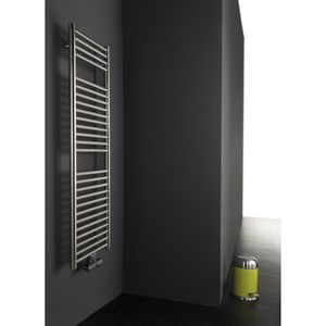 Instamat Badkamerradiator serie Inox Straight 121 x 60.5 cm incl. bevestigingsset geborsteld rvs look