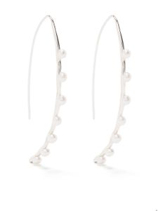 DOWER AND HALL boucles d'oreilles Long Waterfall à perles - Argent