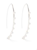 DOWER AND HALL boucles d'oreilles Long Waterfall à perles - Argent