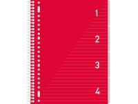 Kangaro 4 in 1 schrijfblok a4, gelinieerd rood