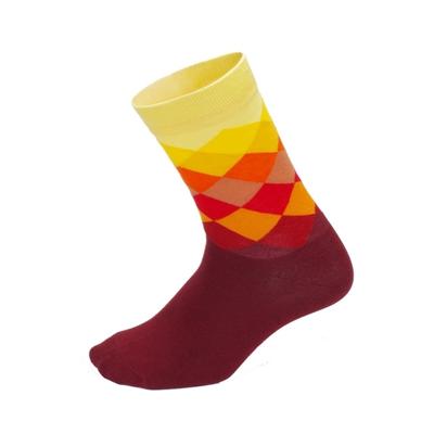 3 Pais kleurrijke mannen sport Running Wearproof ademende paardrijden wandelen sokken (jujube Red)