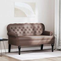 Chesterfield Bank Bruin 119.5 x 64.5 x 75 cm Nep Leer