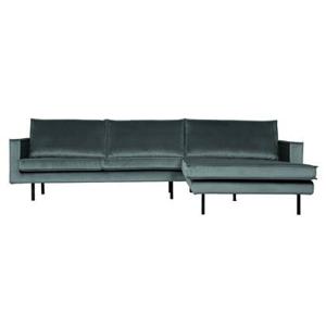 BePureHome Rodeo Chaise Longue Rechts - Velvet - Teal