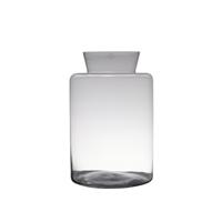 Bloemenvaas - melkbus - transparant - glas - 45 x 29 cm - bloemen/takken - woonaccessoires