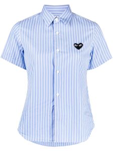 Comme Des Garçons Play chemise à rayures - Bleu