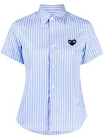 Comme Des Garçons Play chemise à rayures - Bleu - thumbnail