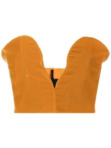 Saint Laurent haut-bustier à coupe crop - Orange