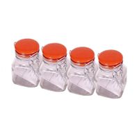 6x Weckpotjes/kruidenierspotjes rood 90 ml met beugelsluiting