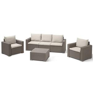 Allibert California Loungeset - 5 personen - Cappuccino