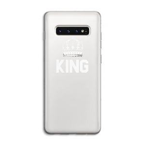King zwart: Samsung Galaxy S10 4G Transparant Hoesje