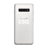 King zwart: Samsung Galaxy S10 4G Transparant Hoesje