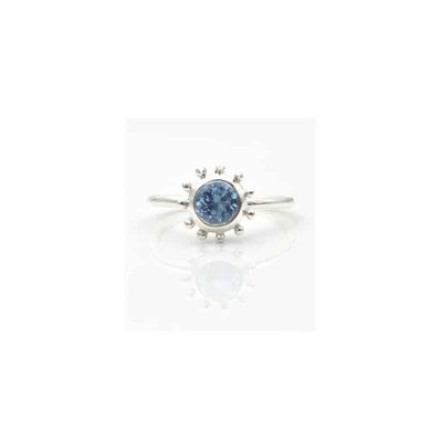 Ring Blauwe Topaas Zilver (10 mm)