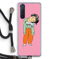 Visknuffel: Sony Xperia 5 II Transparant Hoesje met koord