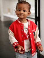 Teddy-jasje voor baby's in fleece rood