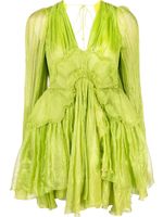 Maria Lucia Hohan robe Alara courte à volants - Vert - thumbnail