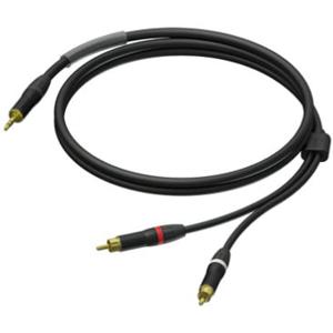 Procab PRA711/1.5 Prime verloopkabel 1.5 m 1x minijack - 2x RCA