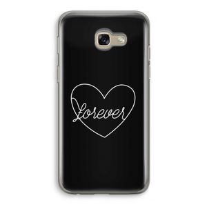 Forever heart black: Samsung Galaxy A5 (2017) Transparant Hoesje