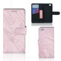 Huawei Ascend P8 Lite | Bookcase | Marble Pink - Origineel Cadeau Vriendin