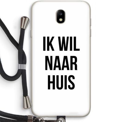 Ik wil naar huis: Samsung Galaxy J7 (2017) Transparant Hoesje met koord