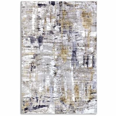 Vloerkleed Malard - Antraciet/goud maat: 230x160cm - materiaal: Polyester - Dekbed-Discounter.nl